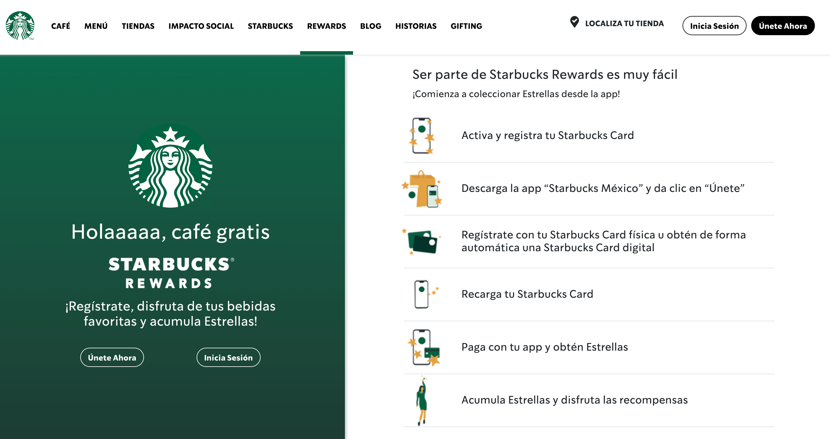 Starbucks Rewards ejemplo registro programa lealtad - 7 razones