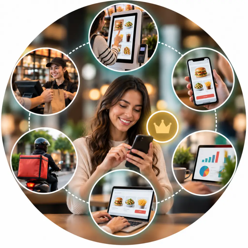 Experiencia de lealtad omnicanal que conecta kioscos de autoservicio, POS, pedidos digitales, delivery y analítica alrededor de un mismo cliente.