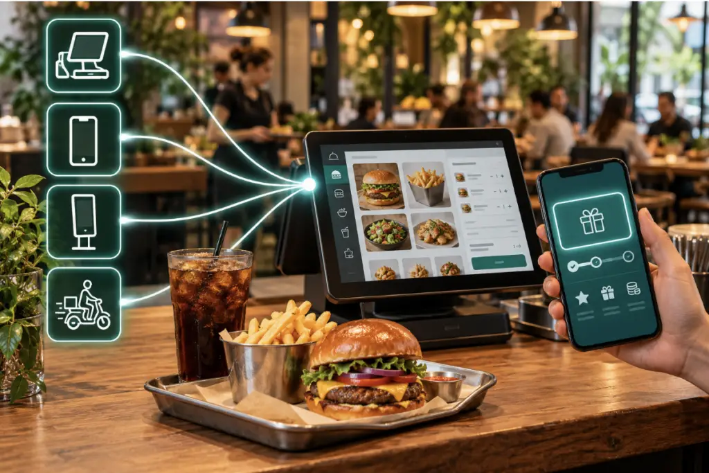 Software para restaurantes con app, kioscos y punto de venta conectados al mismo programa de lealtad